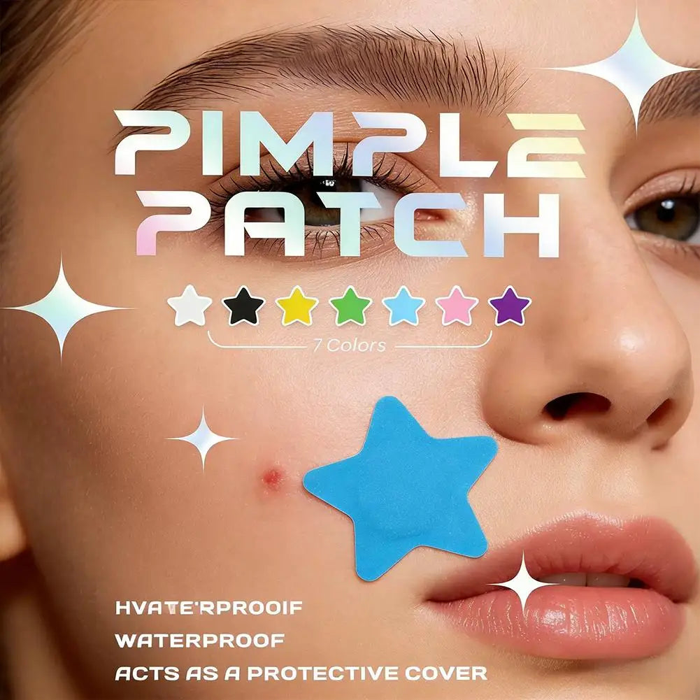 560 Acne Patches - Gentle and non-irritating, covers acne and blemishes - 280 Star Shape Multi-Color Concealer Patches Daily fa Oasis Select