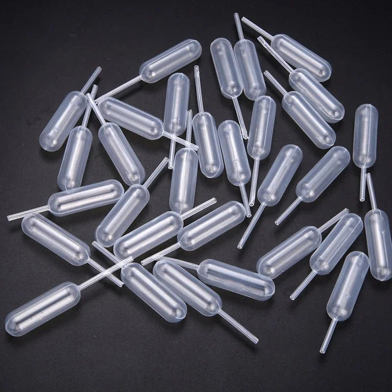 50Pcs Transparent Disposable Straw 4ml for Ice Cream Jelly Milkshake Food Packaging Party Supplies Droppers Oasis Select