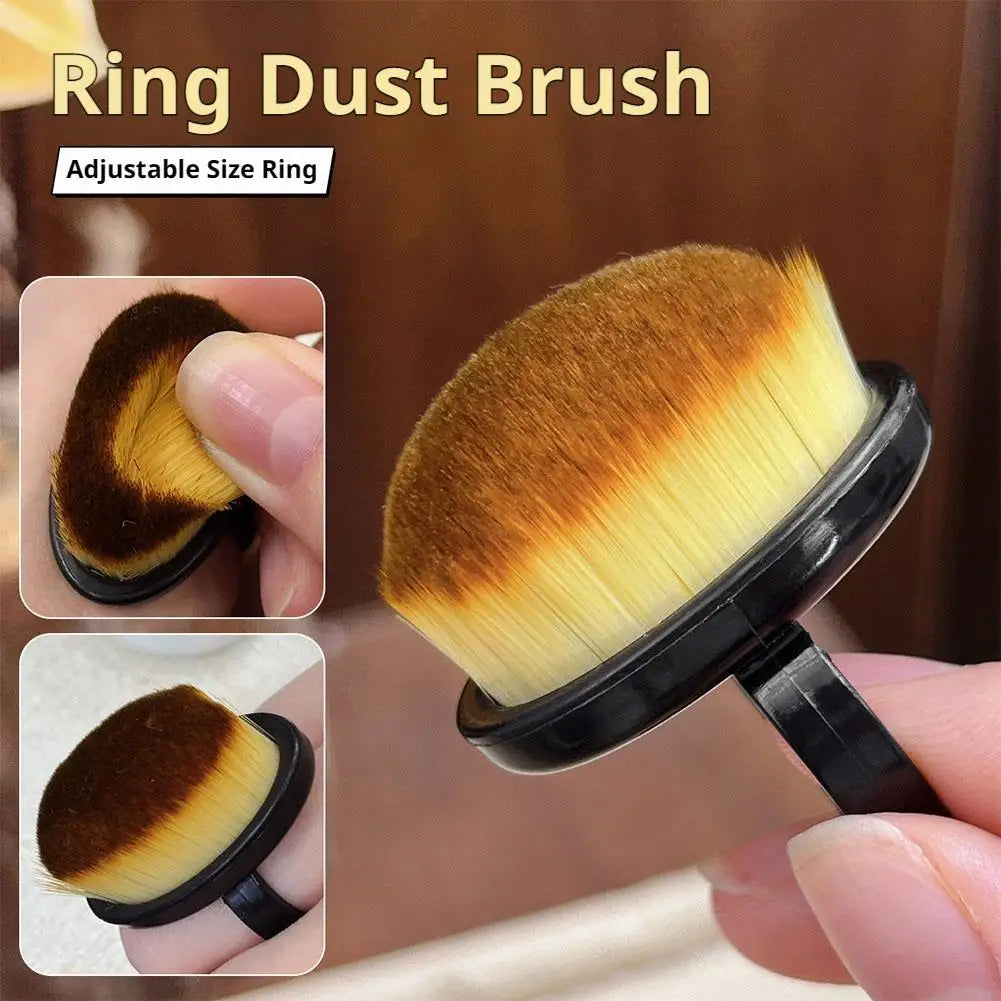 Nail Dust Brush Ring Handle – Soft Bristle Manicure Cleaner Nail Dust Brush Oasis Select