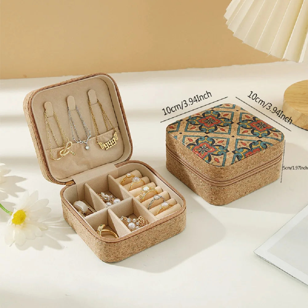 Travel Jewelry Box,Portable Jewelry Organizer Display Storage boxes for Women Girls,for Stud Earrings,Rings,Necklaces, Bracelets Oasis Select