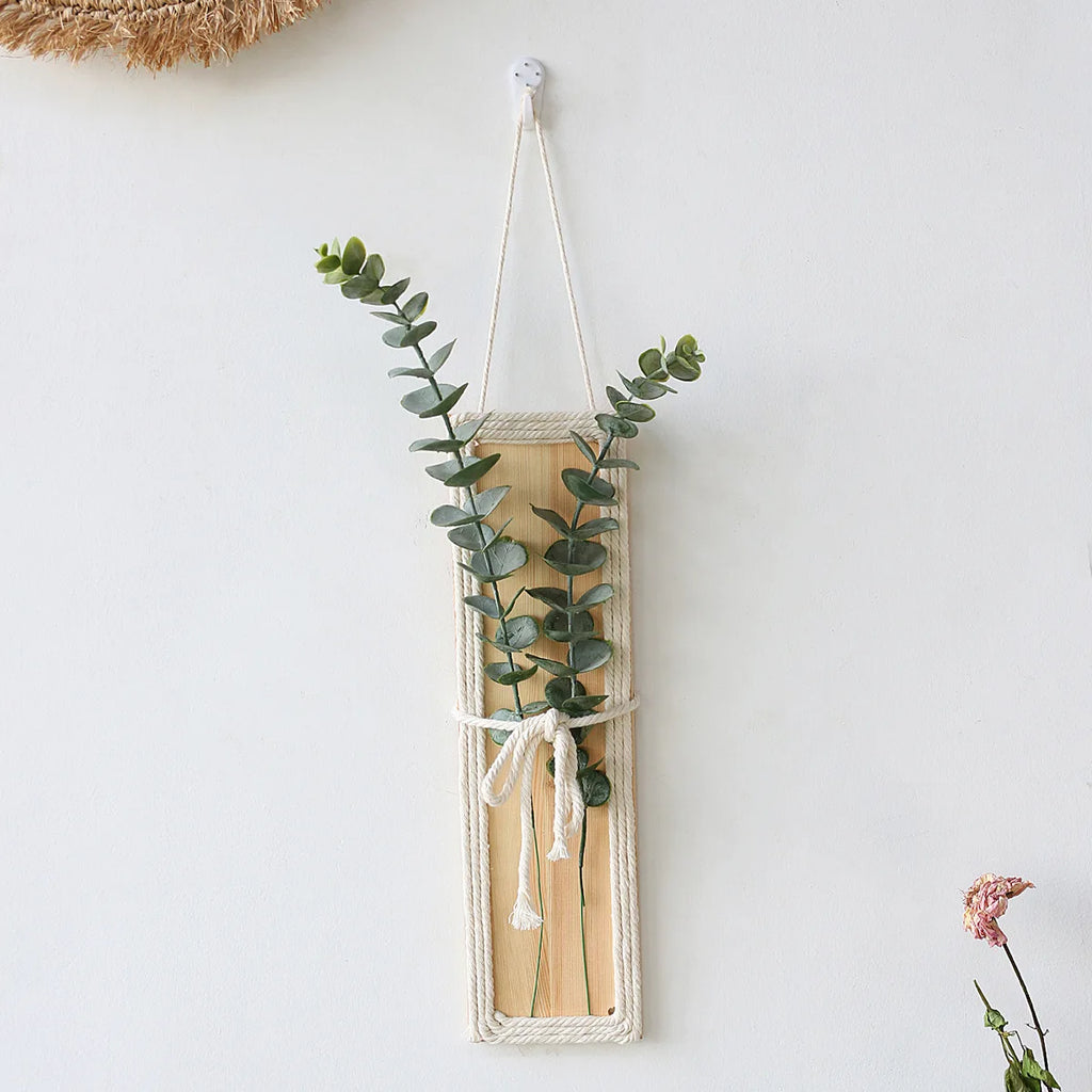 Bohemian with Hand Ceremony Woven Rope Wood Wall Decoration Simple Home Living Room Homestayings Kawaii Room Decor Oasis Select