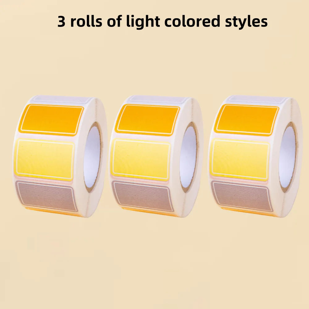 500 Waterproof Colored Labels Stickers Color-Coding Removable Labels Solid Colors Tags for Inventory Address File Classification Oasis Select 3 rolls light color
