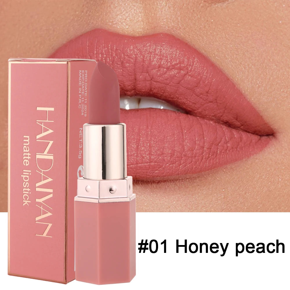 HANDAIYAN Matte Lipstick – 6 Shades, Long-Lasting & Moisturizing