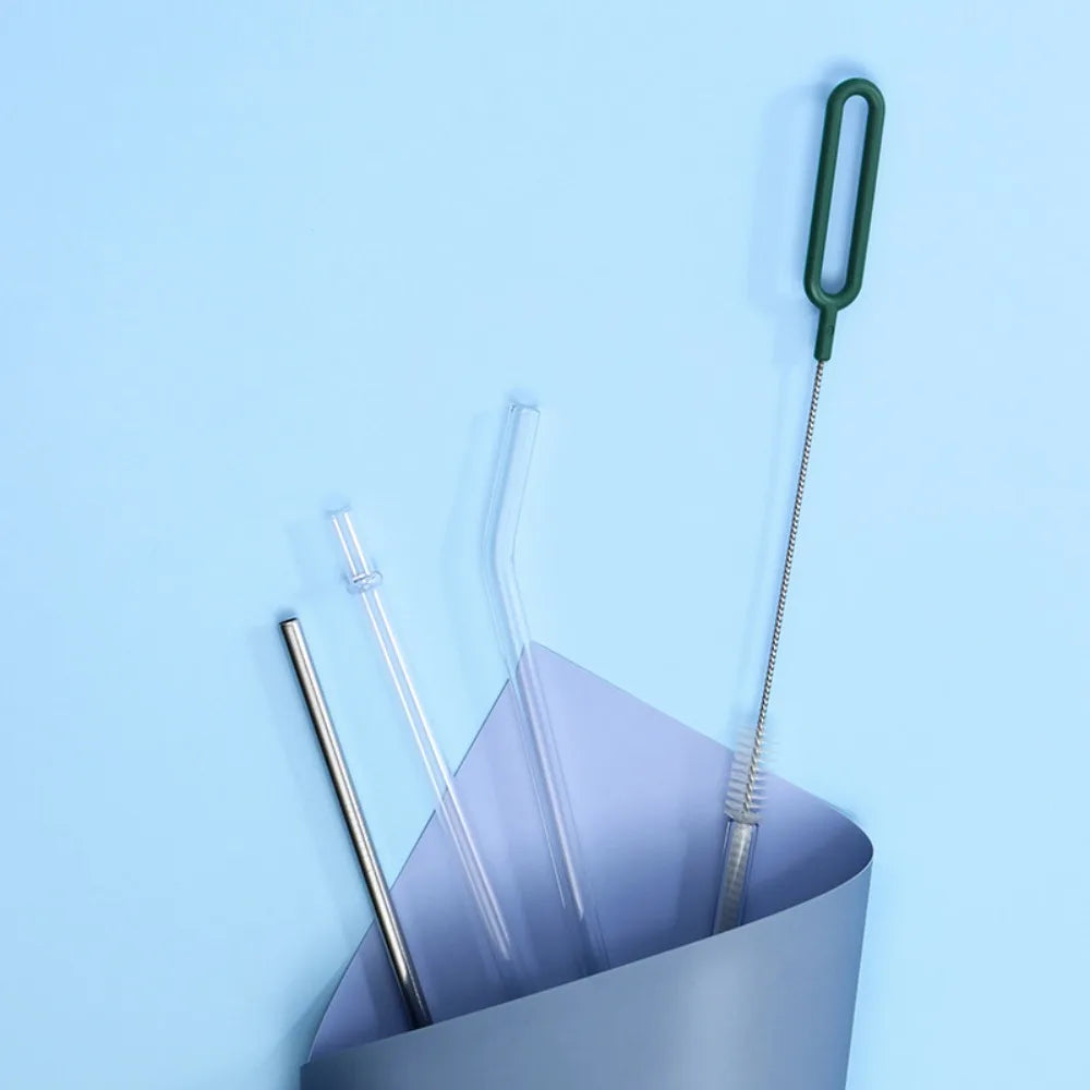 Stainless Steel Nylon Brushes Household Reusable Baby Bottle Cleaner with Long Handle Kitchen Gadgets Straw Cleaning Brush Oasis Select