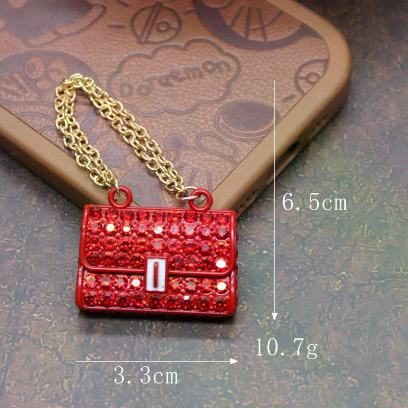 Fashion Creative Doll House Mini Metal Chain Bag Pendulum Doll Bag Miniature Shopping Handbag Clothing Accessories Oasis Select