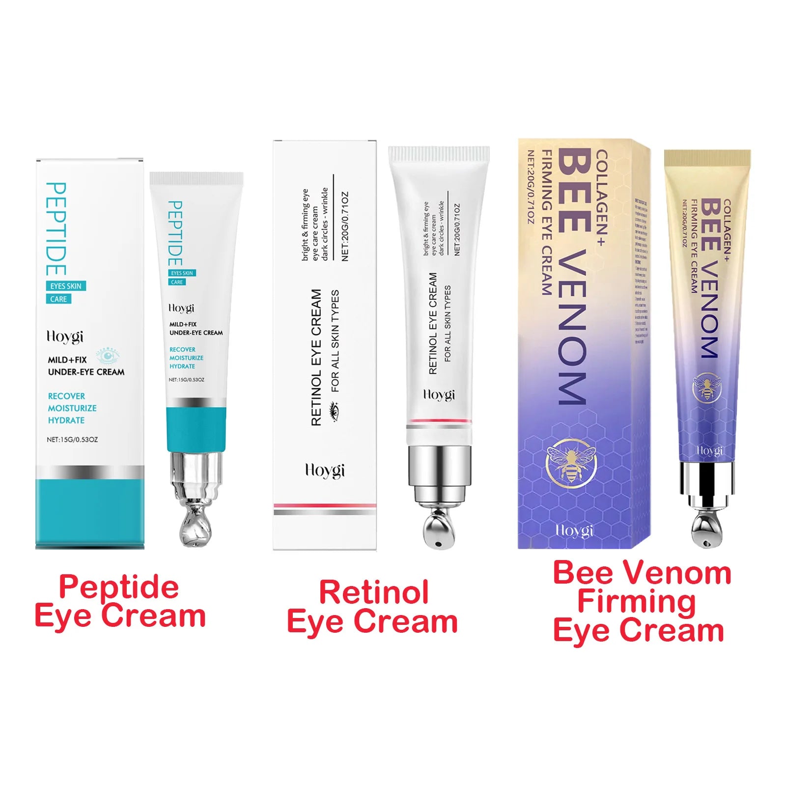 Hoygi Retinol & Bee Venom Eye Cream – Wrinkles & Dark Circles Anti-Aging Eye Cream Oasis Select