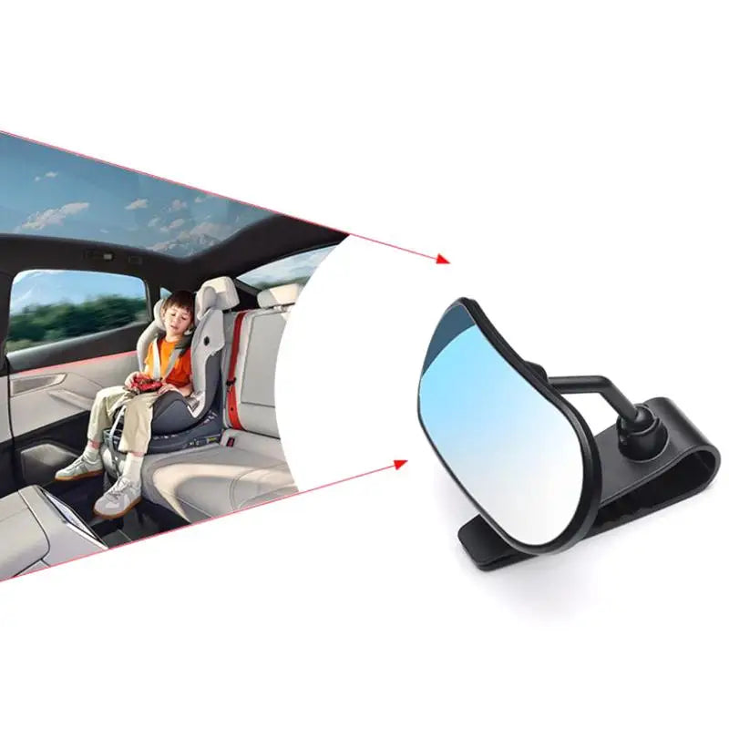 Car Rearview Mirror Wide View Safety Mirror For Windshield Infant Car Seats Clear Reflection 360-Degree Rotatable Adjustable Oasis Select