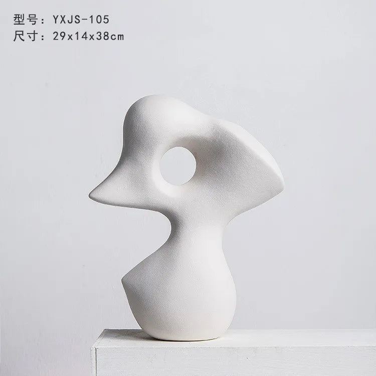 Modern Minimalist Alien Symbols Vase Homestays Hotel Simple Decor
