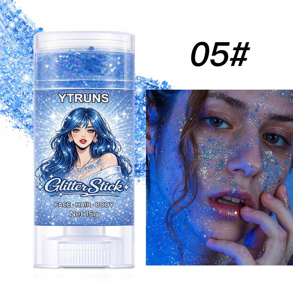 YTRUNS Star Glitter Gel Stick – Face & Body Shimmer 15g