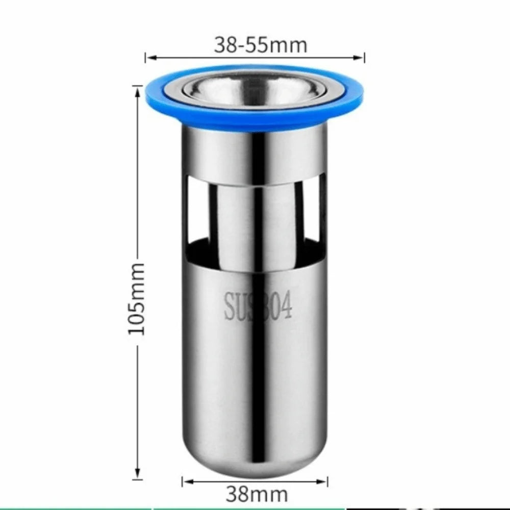 New Stainless Steel Floor Drain Core Insect Proof U-type Bathroom Sewer Drain Deodorant Sealed Floor Drain Home Oasis Select 4