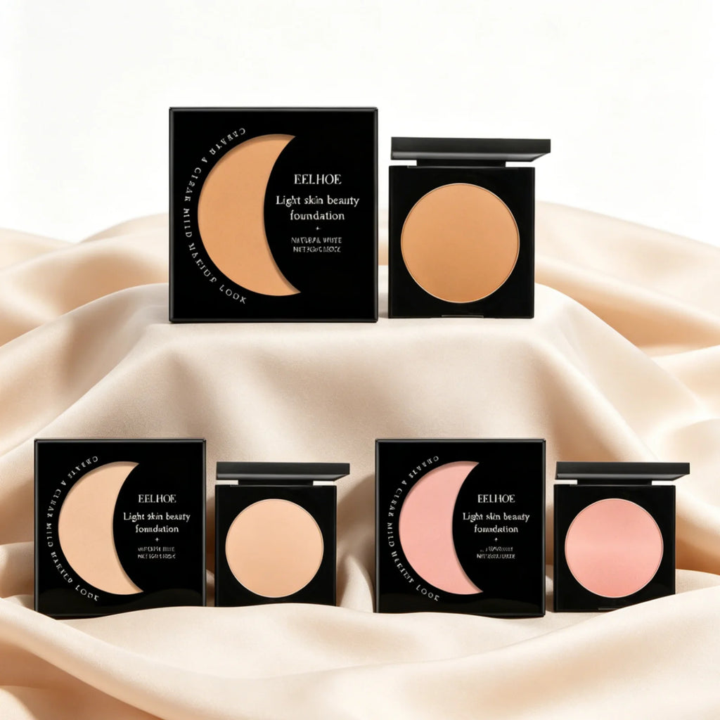 EELHOE Foundation Powder Long Lasting Waterproof Even Skin Tone Natural Flawless Makeup Concealer Lightweight Compact Foundation Oasis Select