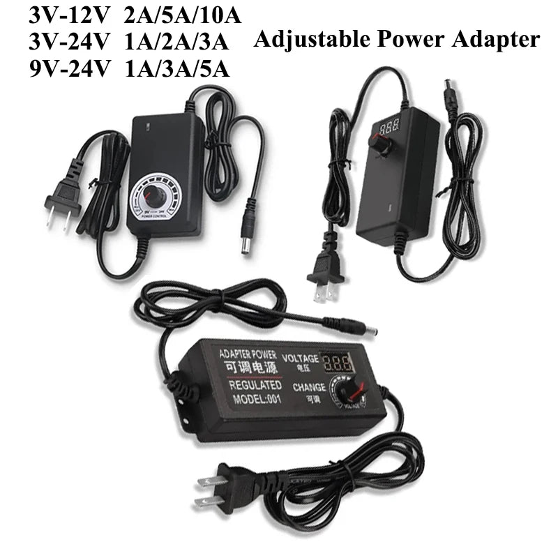 Adjustable Power Supply AC 220V 110V TO DC 3V 9V 12V 24V 36V LED Power Supply Adapter 1A 2A 3A 5A 10A Adjustable Power Adapter Oasis Select