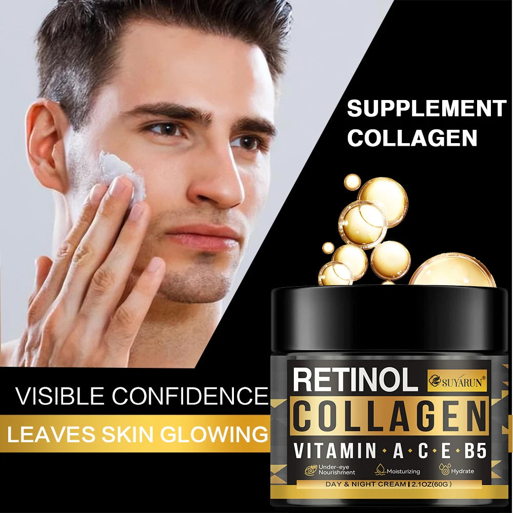 SUYARUN Retinol Moisturizing Cream, Rich in Aloe Vera Leaf and Tocopherol Raw Materials, Universal Skin Care for Men. Oasis Select
