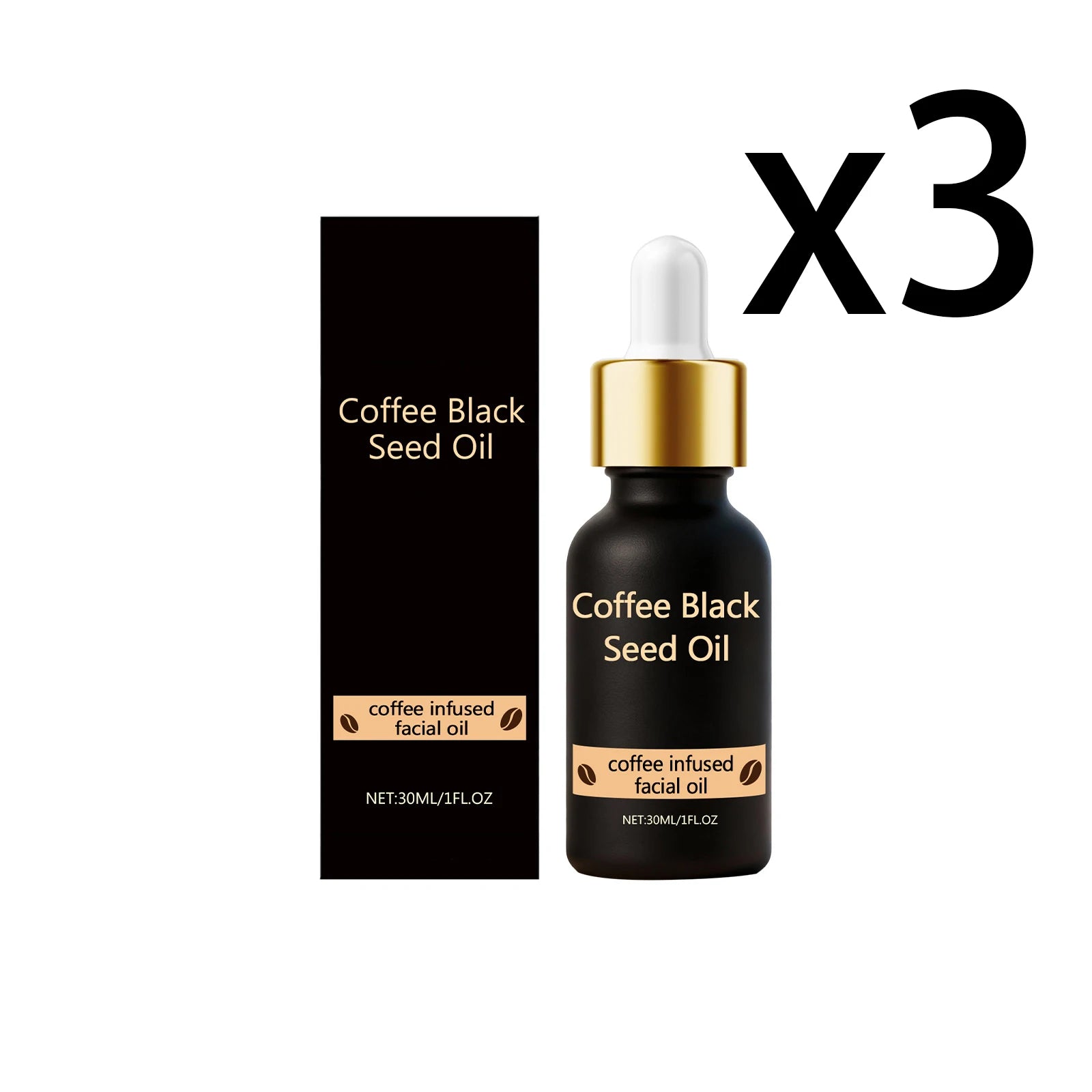 Coffee Black Seed Moisturizing Essential Oil Improve Drying Increases Skin Elasticity Barriers Repair Facial Nourishing Serum Oasis Select 2x30ml