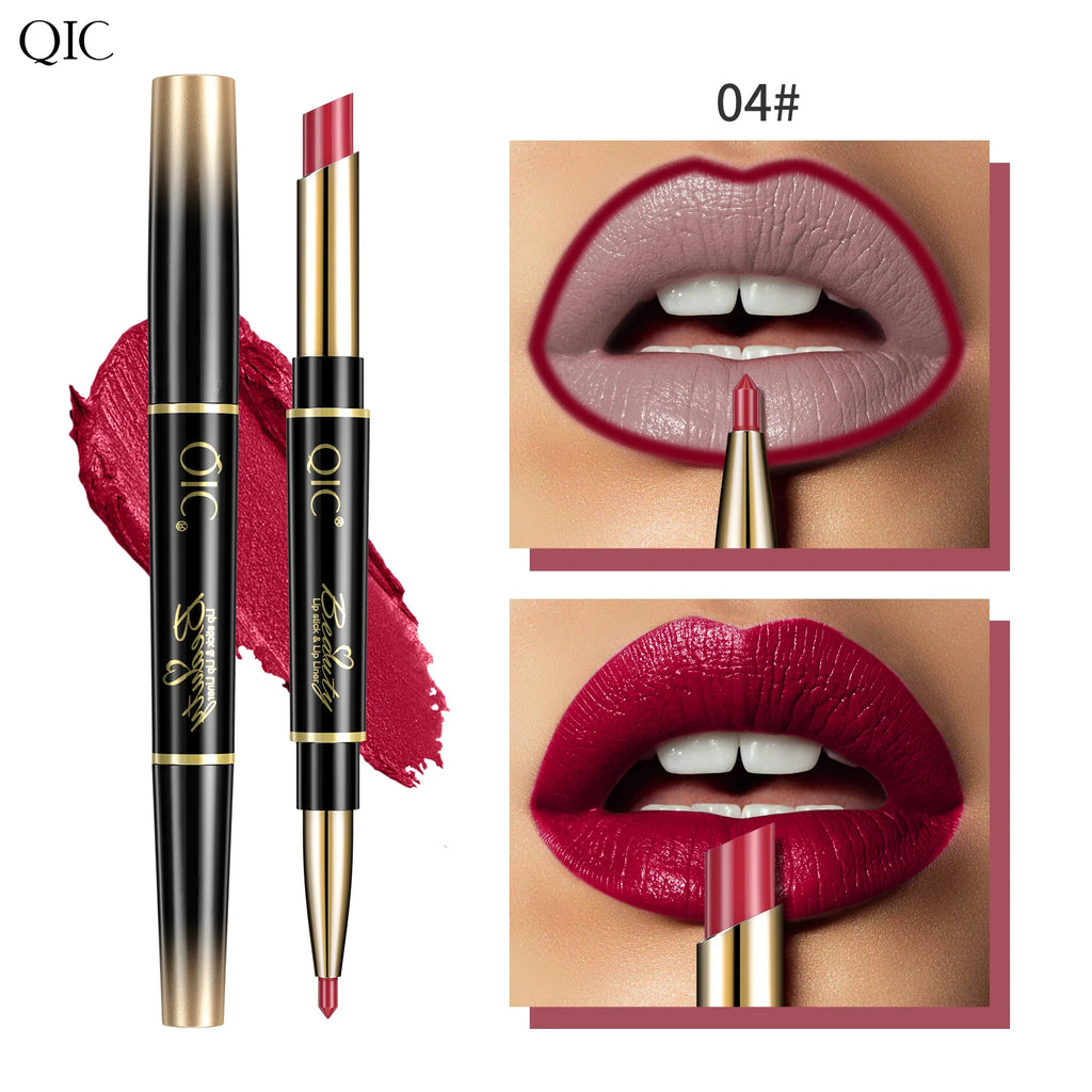 QIC Matte Velvet Lip Liner Pencil – Long-Lasting Contour