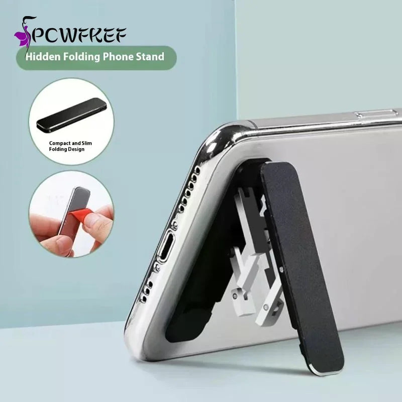 Mini Foldable Aluminum Phone Stand | Adjustable Desk Mount