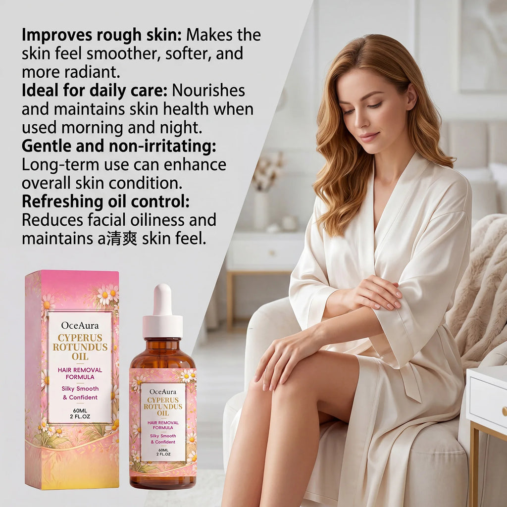 Silky Smooth Cyperus Rotundus Oil Post Hair Removal Care Oil Moisturizing Smoothing Soothe Delicate Skin Inhibitor Hair Body Oil Oasis Select