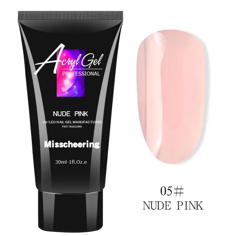 30ml/15ml Nail Extension Gel Nail Build Poly Nail Acrylic Gel UV LED Quick Extension of Crystal Model Painless Crystal Glue Oasis Select 05