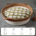 Round Rattan Hand-woven Japanese-style Rattan Nests, Papyaki, Pet Round Mat Nests, Dog Nests, Cat Nests Oasis Select Brown mat M