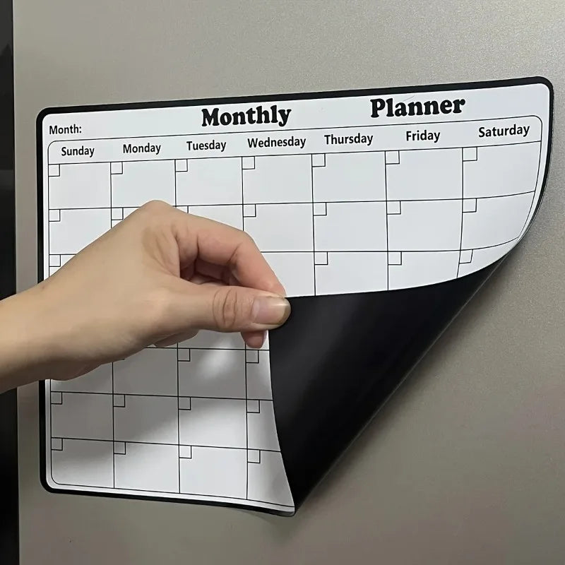 Magnetic Monthly Planner Dry Erase Calendar Whiteboard Magnetic Fridge Calendar for Home Office Family Schedule Organizer Oasis Select