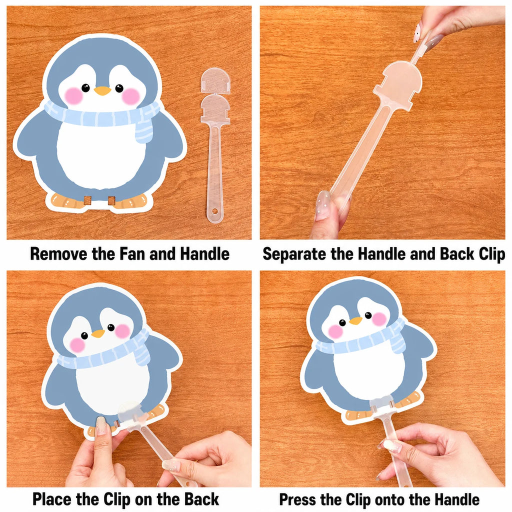 Animal Shaped Fan Dirt-Resistant Polar Animal Fan Portable Handheld Fan Portable For Office Cooling Campus Study Friends Oasis Select