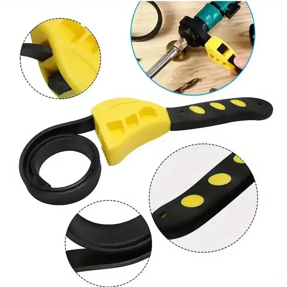 6/8 Inch Adjustable Belt Wrench – Oil Filter Strap Spanner Belt Wrench Tool Oasis Select