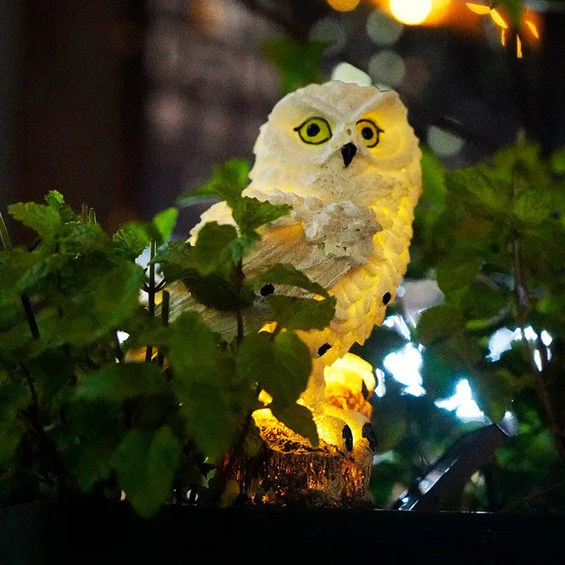 Solar Outdoor Resin Owl Lamps, Resin Animal-shaped Decorative Lamps, Garden Lamps, and Villa Lamps Oasis Select Brown Owl