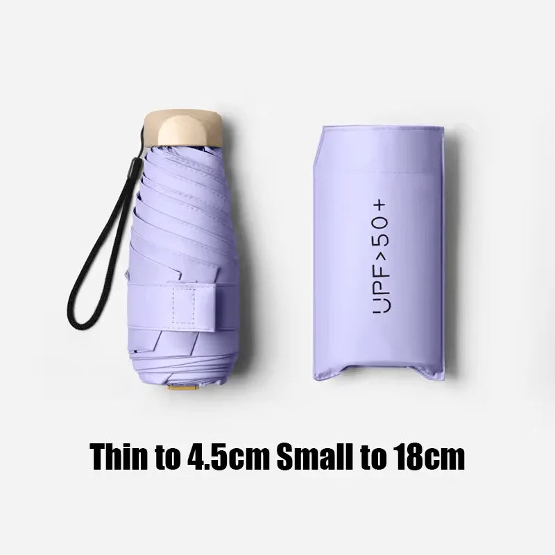 Ultralight UV Protection Five-Fold Mini Folding Umbrella