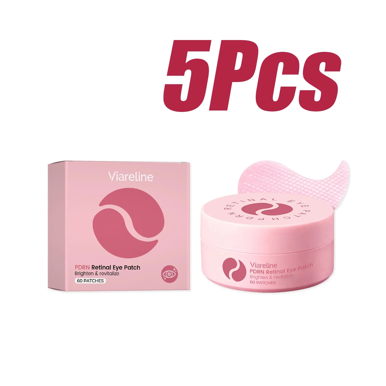 Brightening Revitalizing Eye Patch with Retinol Hydrogel Gel Eye Mask for Dark Circles Puffiness Hydrating Nourishing Under Eye Oasis Select 5 x 60pcs Boxed
