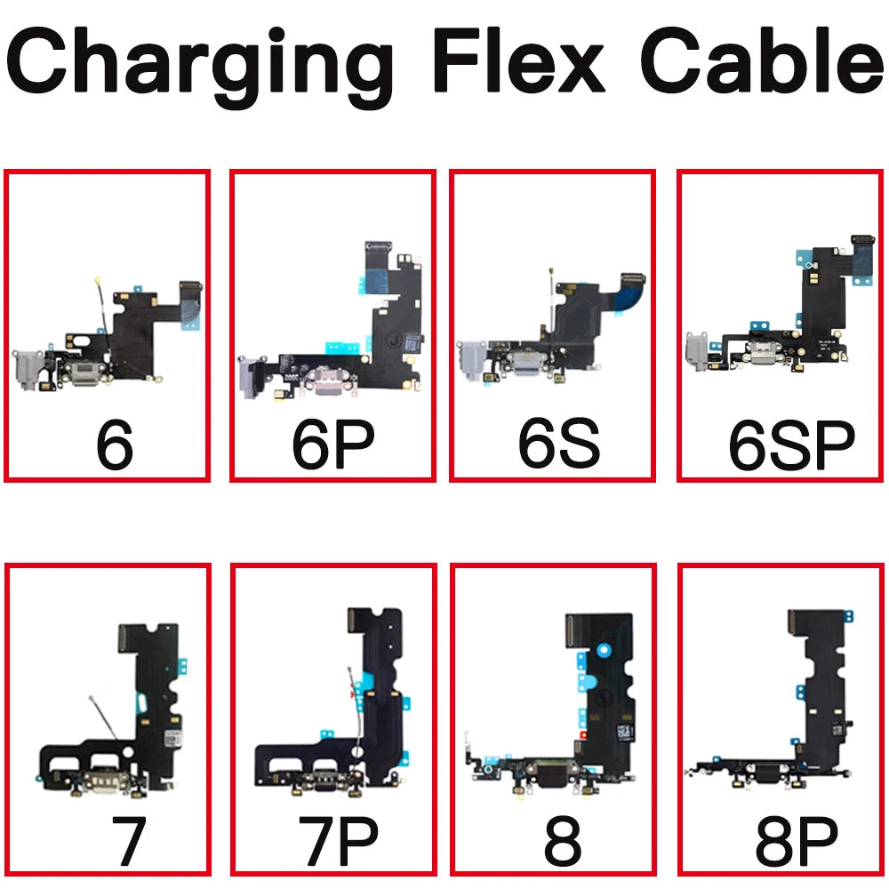 iPhone 6–8 Plus Charging Dock Flex Cable | USB Port & Mic Fix