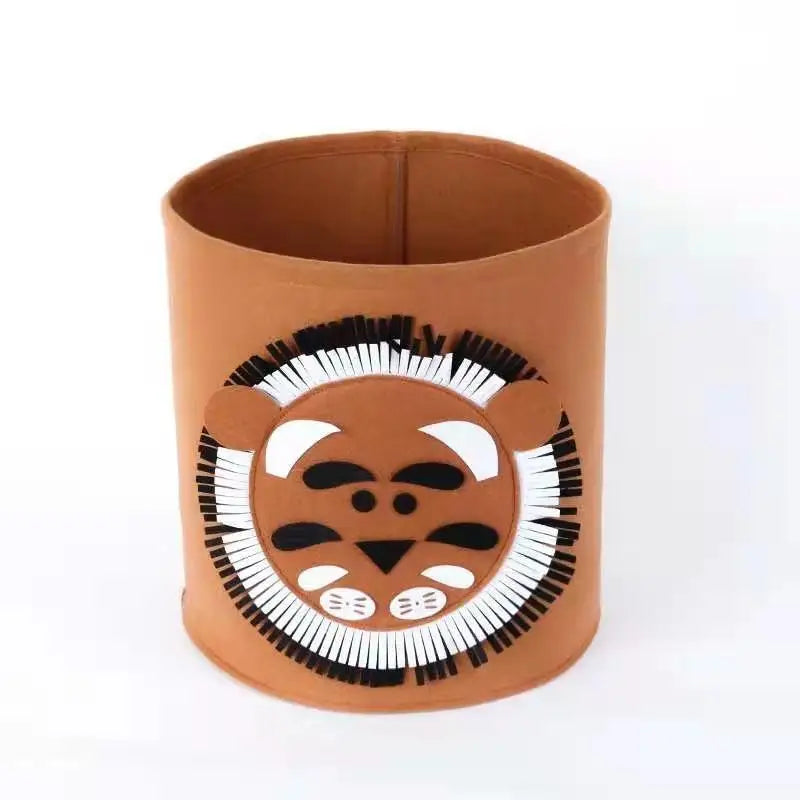 Panda Dinosaur Baby Storage Basket Felt Toy Organizer Laundry Clothes Bucket Cartoon Nursery Hamper for Kids Gift Idea Oasis Select Tiger