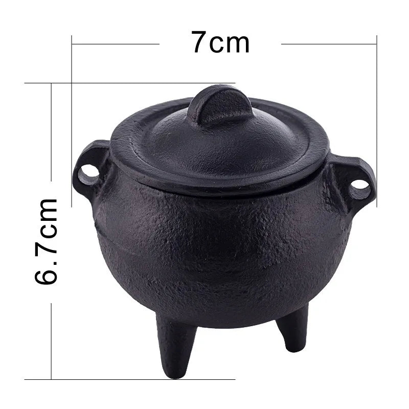Cast Iron Incense Burner with Lid, Yoga Meditation Purification Incense Burner, Halloween Desktop Decor Ornament, Incense Holder Oasis Select