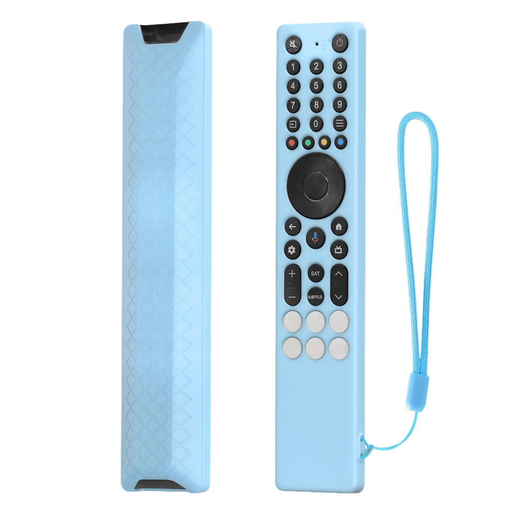 For TCL RC833A Silicone Remote Control Case with Lanyard Protective Cover Anti-Slip Drop-Proof RC Cover TV Supplies Tool Oasis Select Blue China Mainland