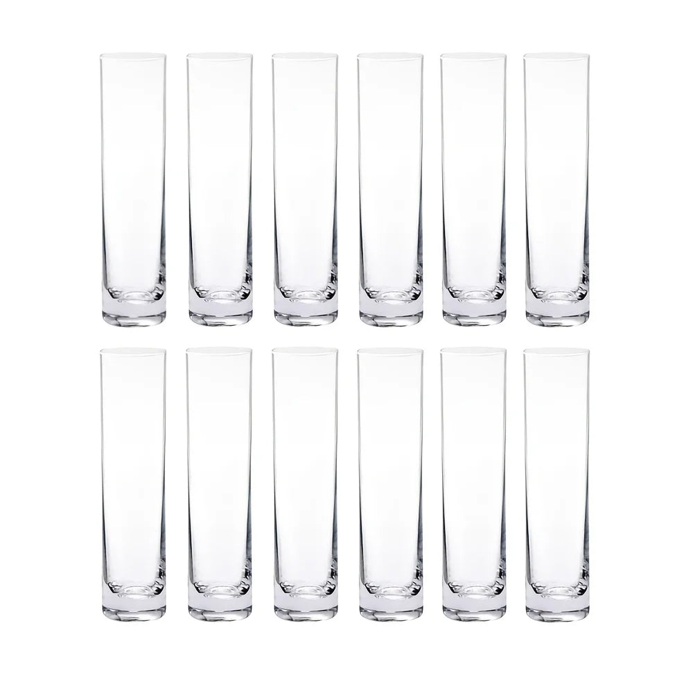 12 Pieces Glass Cylinder Vase, Clear Small Flower Vase, Home Decoration Vase, Party Decoration Vase, Suitable for Wedding Oasis Select 12pcs
