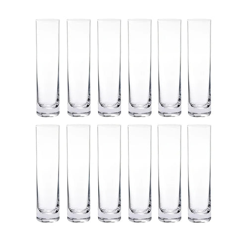 12 Pieces Glass Cylinder Vase, Clear Small Flower Vase, Home Decoration Vase, Party Decoration Vase, Suitable for Wedding Oasis Select 12pcs