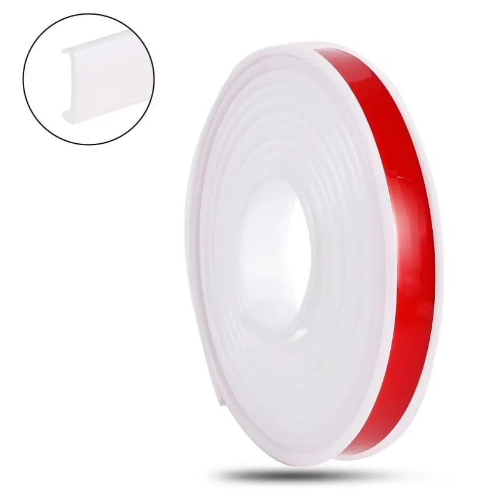New U-shaped Edge Banding Tape Self-Adhesive TPE Rubber Edge Protector 2M Edge Safety Guards Oasis Select White 16mm