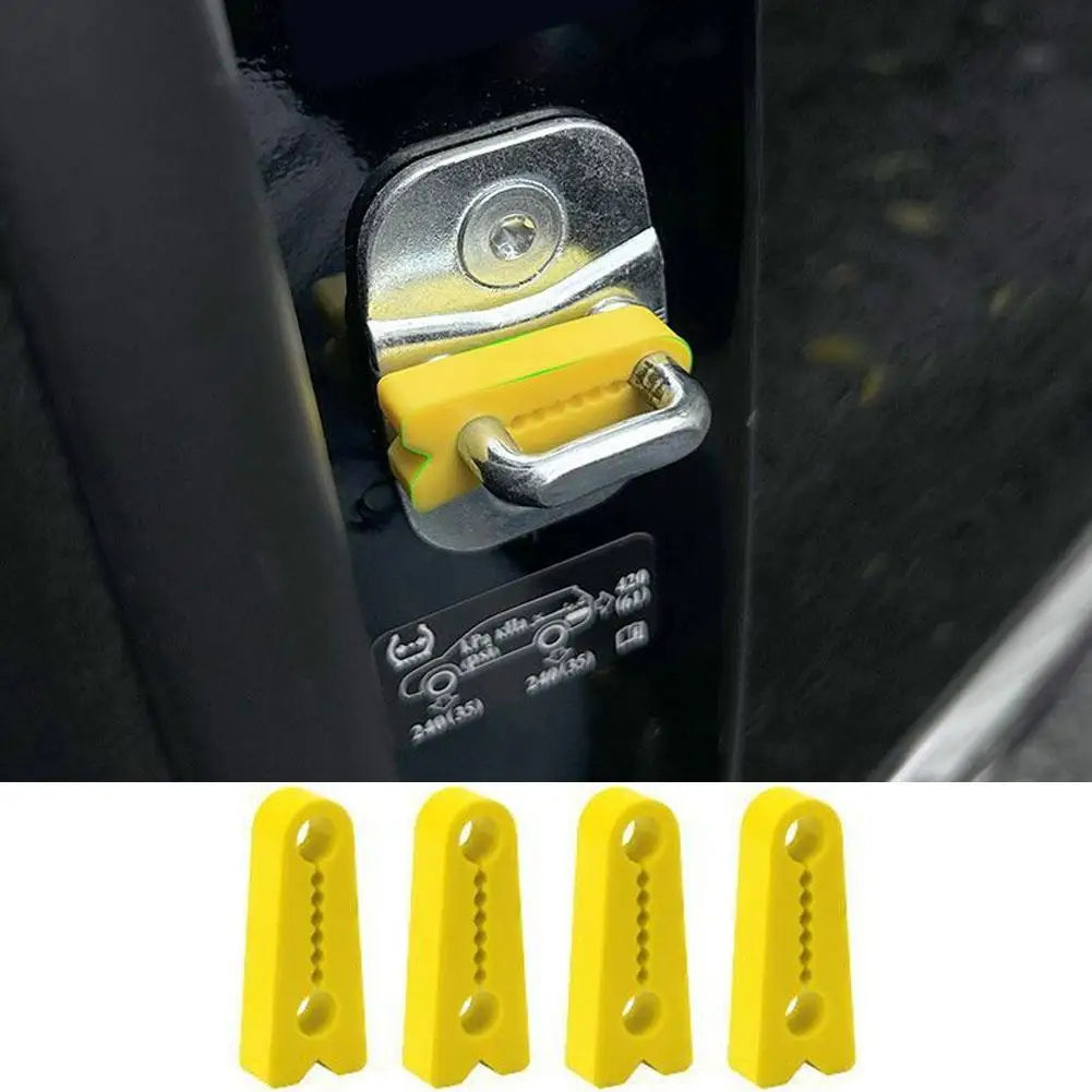 4pcs Car Door Lock Shock Absorber Silicone Cover Noise Reduction & Anti-Collision Pad, Universal Latch Protector for Auto Door Oasis Select B