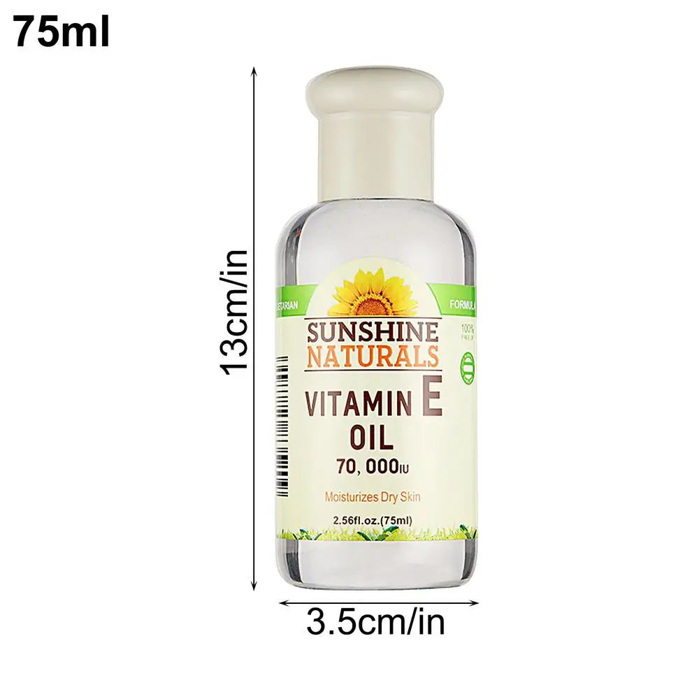 75ml Vitamin E Oil Face Serum Oil Shrink Pores Anti Wrinkle Aging Freckle Anti-wrinkle Lightens Dark Spots Repair Face Skin Care Oasis Select sunflower Other China Mainland