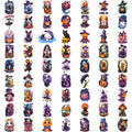 63-Piece Halloween Temporary Tattoos – Waterproof Skull & Witch