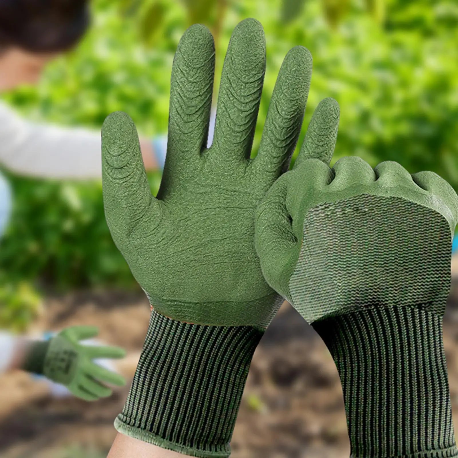 Thorn-Proof Gardening Weeding Working Gloves Breathable leather Glove Puncture Resistant for Digging Floral Planting Pruning Oasis Select