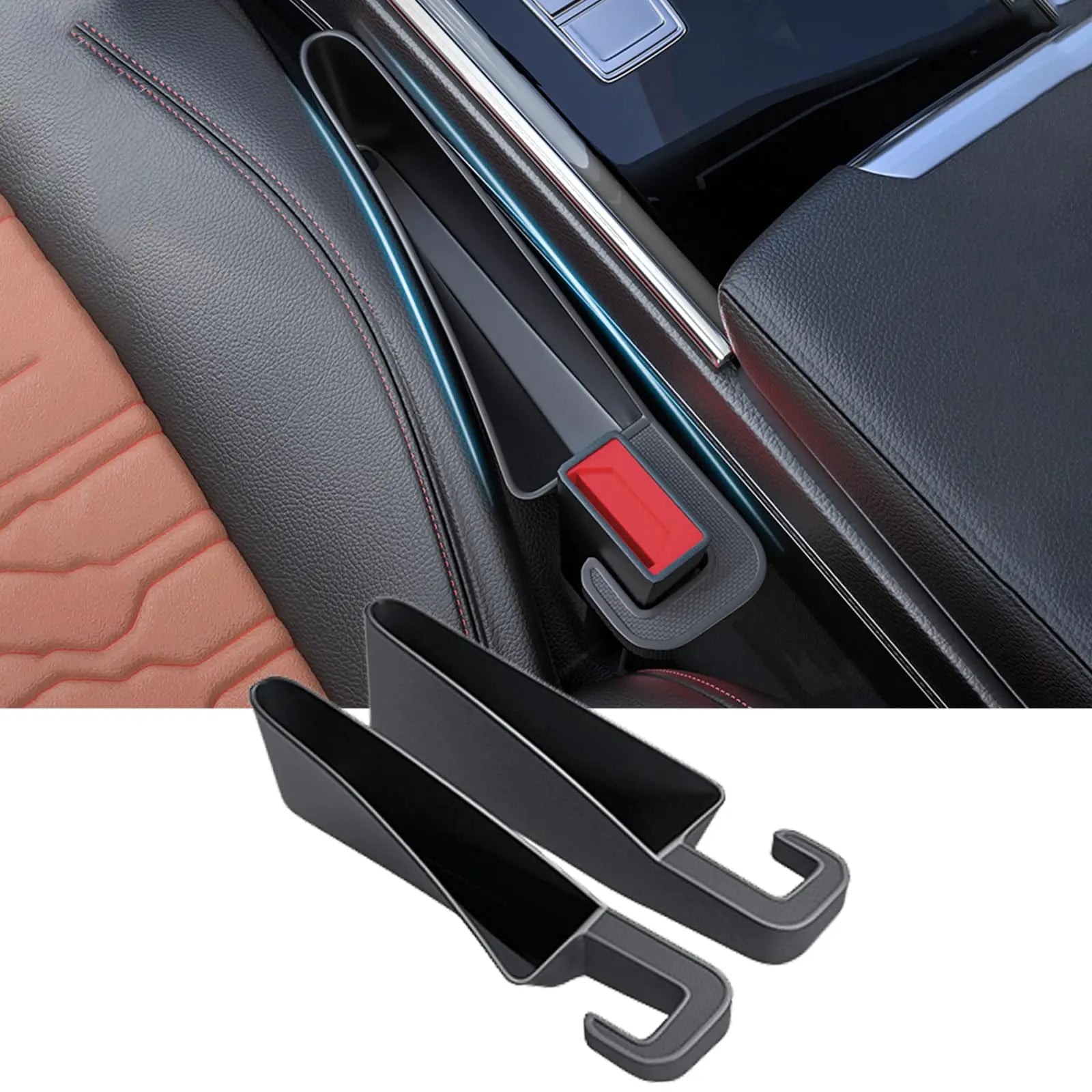 Car Seat Gap Filler Organizer Box with Charging Cable Slot