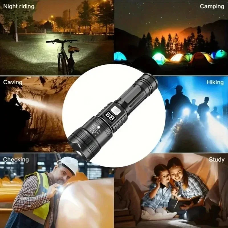 KDULIT Rechargeable LED Flashlight | Waterproof Tactical Torch