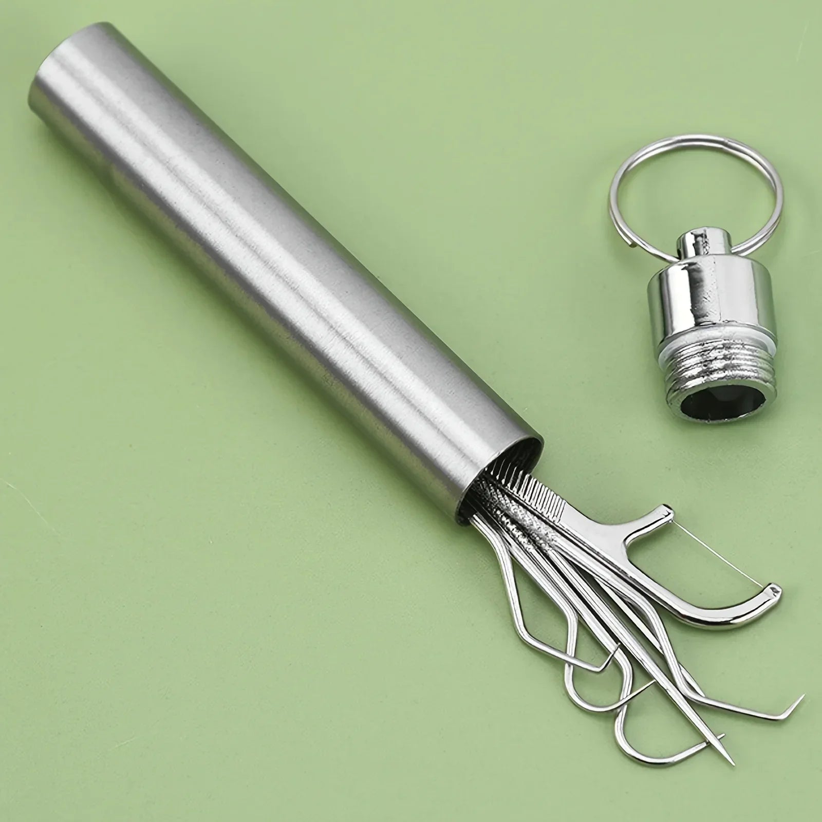 Stainless Steel Toothpick Set Reusable Toothpicks Tooth Flossing Tartar Removal Tool Portable Teeth Cleaner for Tooth Oral Clean Oasis Select