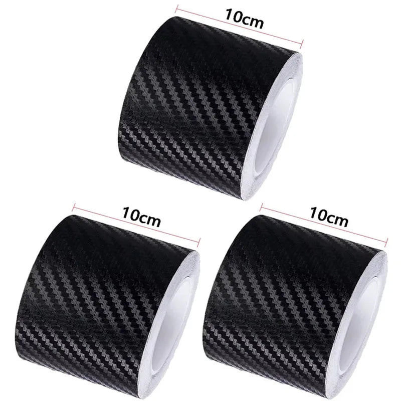 1/3/4pcs 7/5/3/1m Car 3D Carbon Fiber Sticker Threshold Anti Slip Protector Luggage Bumper Side Mirror Anti Scratch Tape Sticker Oasis Select 7m 10cm-3pcs
