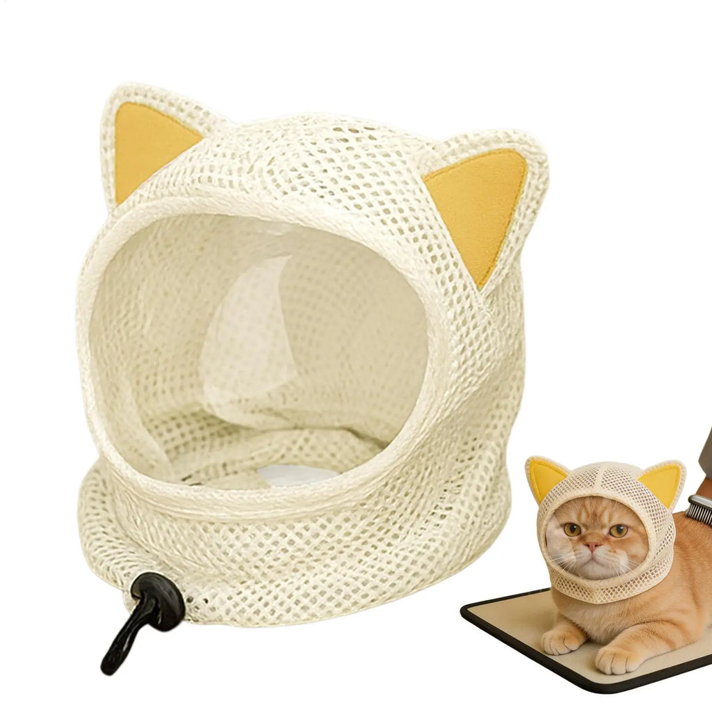 Cat Muzzle Breathable Net Cat Mask Post Operation Pet Head Cover Anti Licking Prevent Biting Accidental Ingestion Pet Head Cover Oasis Select