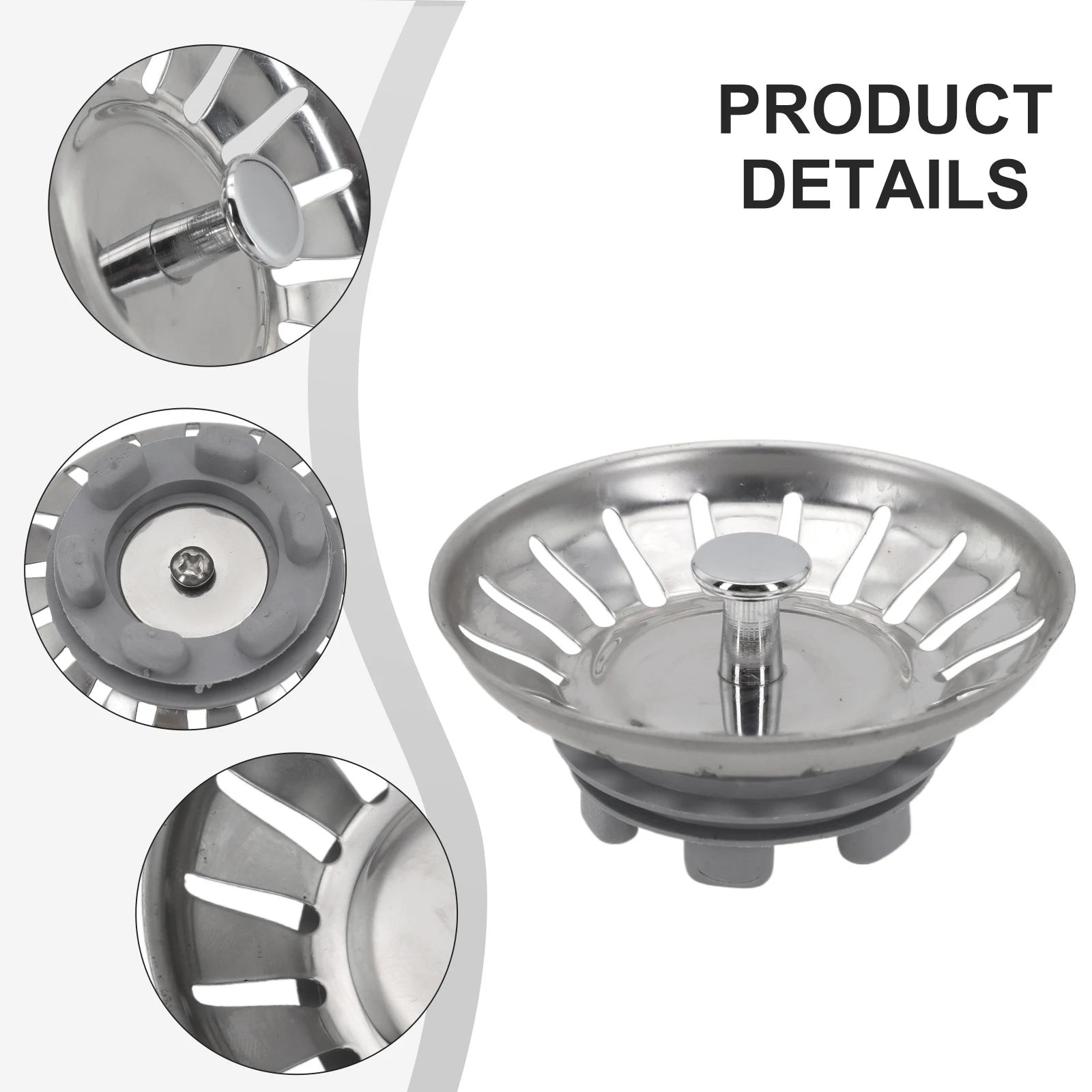 Anti Constipation Kitchen Sink Strainer Drain Easy To Clean Block Food Seamless Flow Blockages Smooth Water Flow Oasis Select