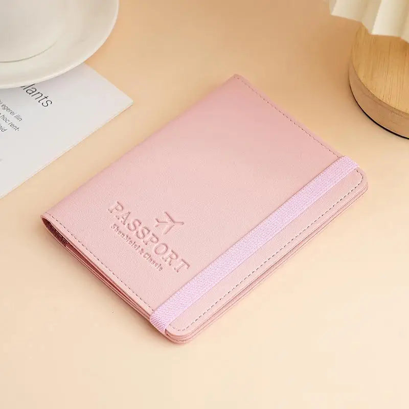 Cute Waterproof PU Leather Passport Holder Travel Credit Card Wallet for Men/Women - Waterproof Passport Cover Oasis Select Pink