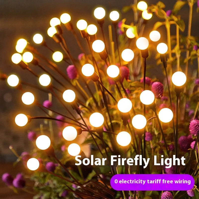 LED Waterproof Solar Firefly Light for Garden and Courtyard Ground Insertion Path Decoration Garden Decoration Oasis Select