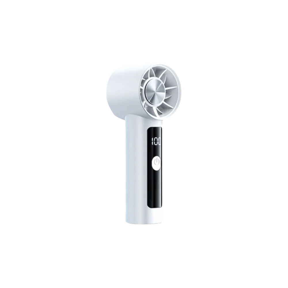 Strong Wind Mini Turbo Fan Super Strong Wind Powerful Airflow Portable Pocket Fan High Velocity Small Size Personal Fan Camping Oasis Select White