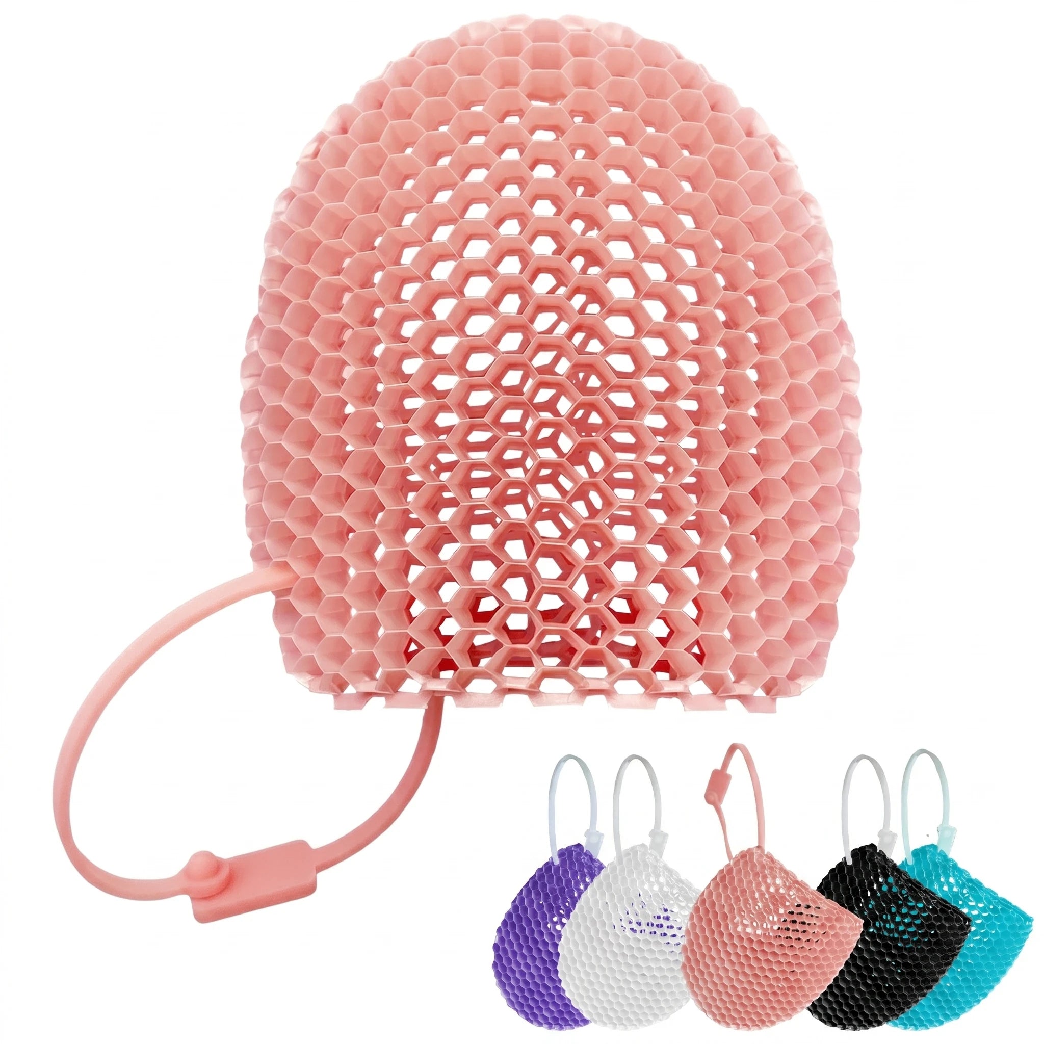 Honeycomb Exfoliating Shower Finger Caps, available in multiple colors, cleanses the skin and is safe, breathable and odorless. Oasis Select